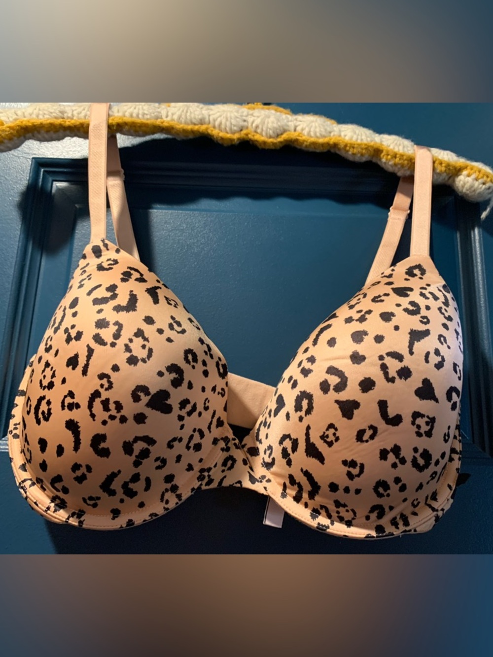 Victoria's Secret Nude & Black Leopard Push-Up Bra